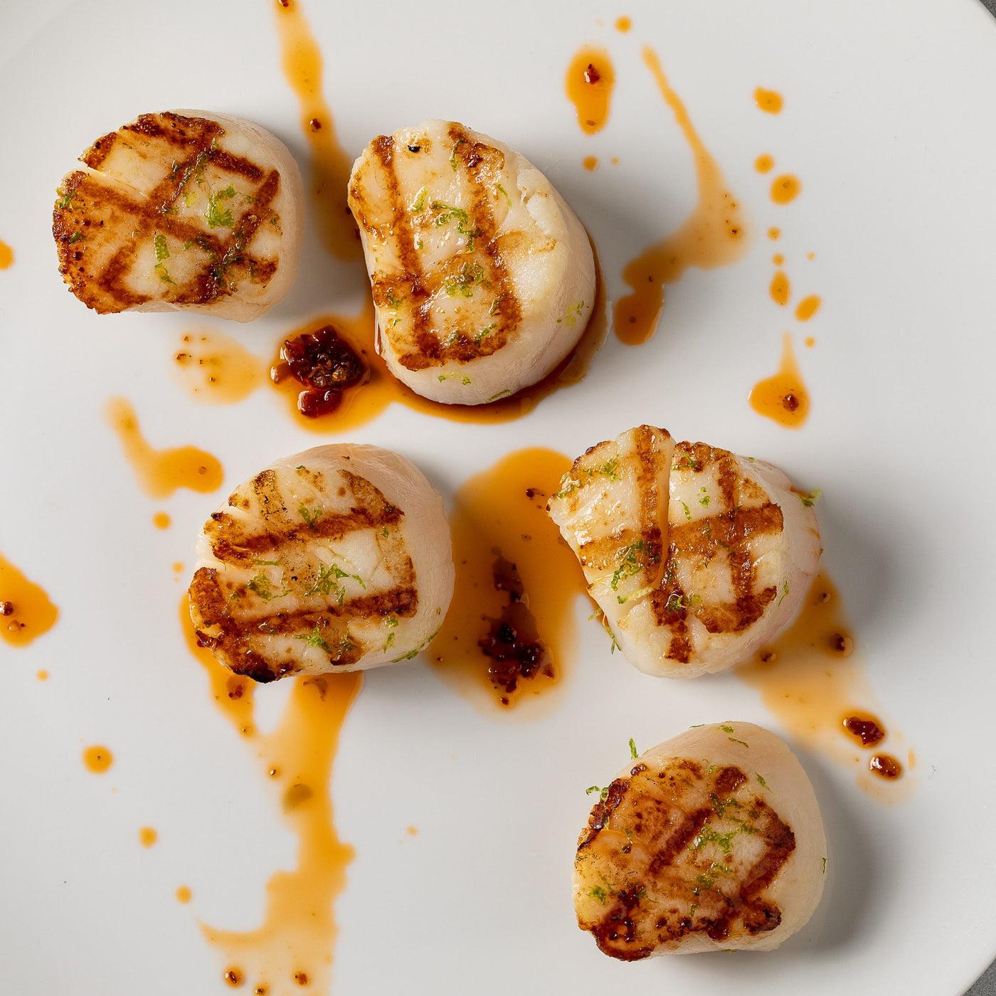 Seared Maine diver scallops
